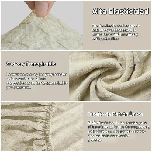 Vista 3 de Lellen - Fundas para taburete de bar de jacquard, fundas para silla de taburete de bar, fundas para silla de bar, fundas para taburete de bar