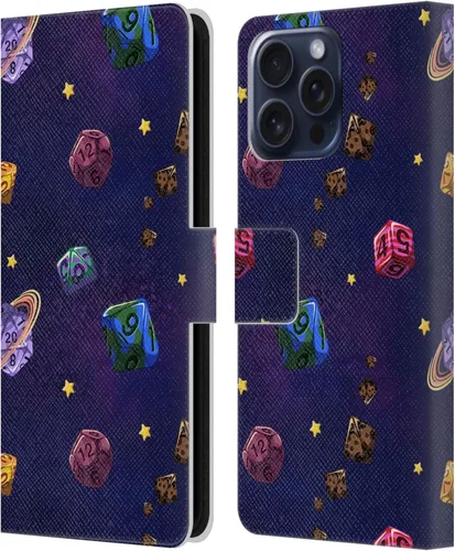 Vista 123 de Head Case Designs Officially Licensed Carla Morrow Colorful Space Dice Patterns Leather Wallet Case Compatible with Samsung Galaxy A07 4G