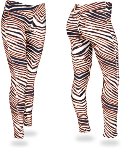 Vista 27 de Zubaz - Leggings con estampado de cebra para mujer con licencia oficial de la NFL, color del