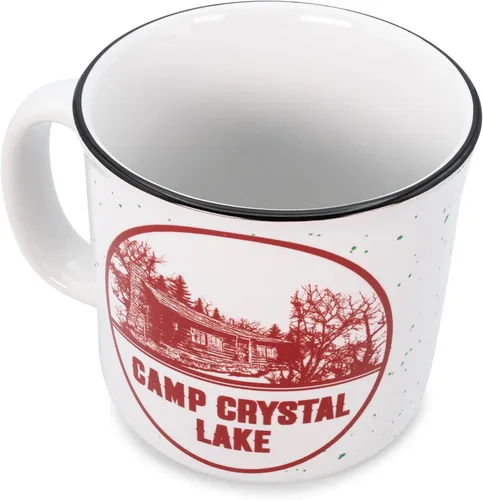 Vista 2 de Friday The 13th Camp Crystal Lake - Taza de cerámica para cámper Tazas grandes sin BPA para bebidas, artículos esenciales para el hogar