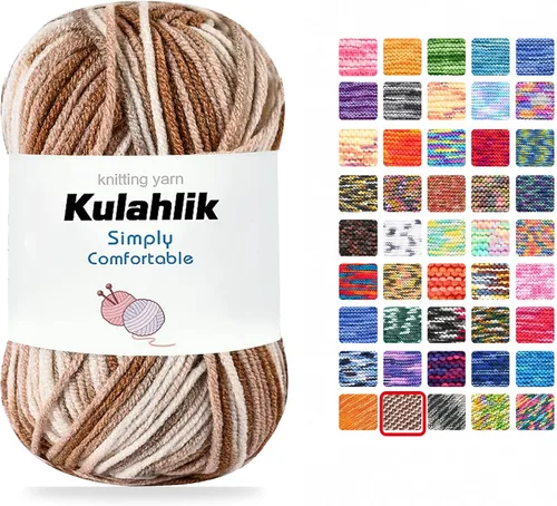 Vista 74 de Hilo acrílico de 8.82 oz (5 x 1.76 oz) para tejer, hilo de hilo degradado colorido, 5 rollos de madejas, perfecto para cualquier proyecto de 06