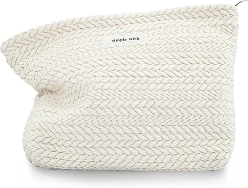 Vista 17 de Sminra Bolsa de Maquillaje Bolsa de Cosméticos Bolsa de Aseo de Lona Preppy para Mujeres Linda Bolsa con Cremallera Organizador Accesorios de Viaje