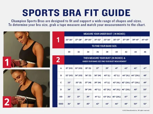 Vista 4 de Champion Women's Sports Bra, Absolute, Moisture Wicking, High-Impact Sports Bra for Women