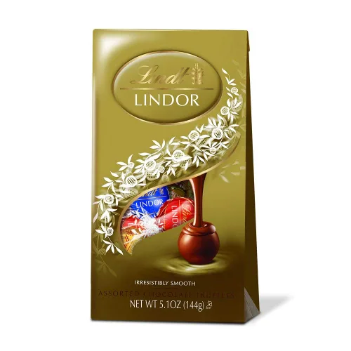 Vista 13 de Lindt Lindor - Trufas de chocolate surtidas de caramelo, bolsa de 15.2 onzas