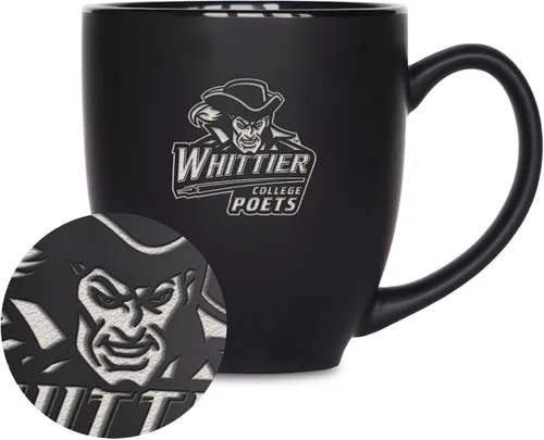 Vista 255 de Rico Industries - Taza de cerámica mate negra con grabado láser estándar de 15oz para NCAA (escuelas T & U) - Para bebidas calientes o frías