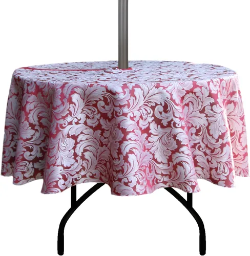 Vista 35 de Stripe Outdoor Tablecloth Water Resistant Polyester Fabric Table Cover with Zipper Umbrella Hole for Garden Patio Tabletop 60x84inch Rectangle,Black
