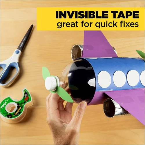 Vista 9 de Scotch Magic Tape, 1 Roll, Numerous Applications, Invisible, Engineered for Repairing, 3/4 x 650 Inches, Dispensered (122)