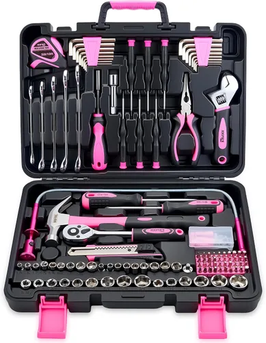 Vista 9 de KOOPOOL Juego de herramientas de 159 piezas (tres capas) For general household and auto repair with storage case and drawer, for homeowners, diy
