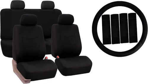Vista 20 de Fundas para asiento FH GROUP FH-FB050102 planas, para la mayoría de los autos, camiones, furgonetas o camionetas, Beige-FH2033