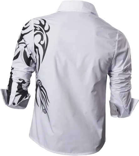 Vista 119 de jeansian - Camisas de manga larga de ajuste entallado para hombre (8397), con botones, informales y de vestir.