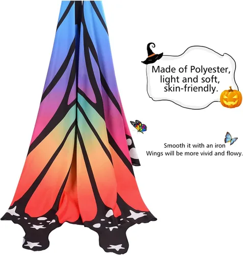 Vista 2 de MAGIFIRE Butterfly Wings for Girls & Kids – Butterfly Costume Wings