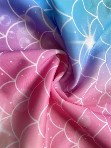 Vista 5 de DNFUN Colas de sirena para nadar para niñas, bikini de princesa, cola de sirena, traje de baño para niñas