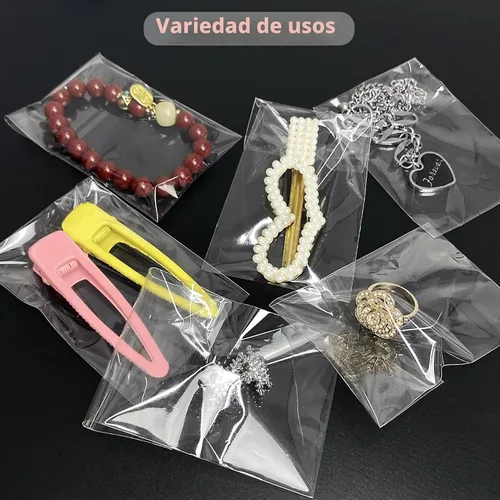 Vista 5 de Bolsas de celofán autosellantes autoadhesivas, bolsas de celofán resellables transparentes de 2 x 3 pulgadas, 200 unidades (tamaño mini)