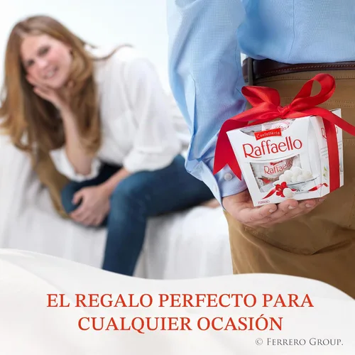Vista 4 de Raffaello, paquete de 6 al por mayor, 15 unidades, almendra blanca gourmet premium, crema y coco, 5.3 oz cada una