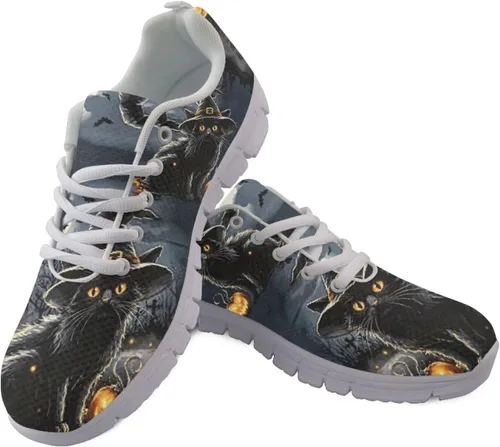 Vista 43 de HUGS IDEA Zapatos deportivos ligeros con patrón de enfermería para mujer Bandera estadounidense