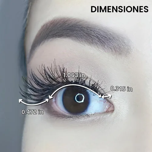 Vista 3 de AOA Studio Alexis - Juego de 6 pares de pestañas postizas naturales hechas a mano con pegamento y pinzas, volumen natural, reutilizables, pestañas