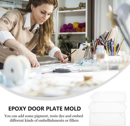 Vista 6 de Placa de puerta epoxi para colgar artesanías, accesorios para proyectos de decoración del hogar