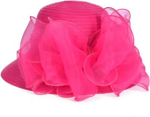 Vista 3 de Ascot Kentucky Church Derby Bowler Cloche Sombrero Bowknot Organza Vestido de novia Gorra S051