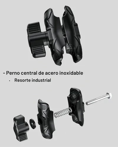 Vista 7 de BRCOVAN Brazo de doble zócalo de alta resistencia compuesto de brazo corto compatible con soportes RAM tamaño B componentes de bola de 1 pulgada