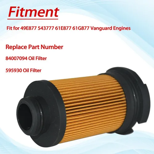 Vista 3 de 595930 84007094 Filtro de aceite para motores 49E877 543777 61E877 61G877 Vanguard con filtro de combustible 845125