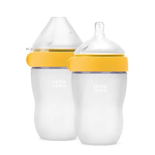 Vista 8 de Comotomo Biberón de silicona Gen 2 – Lanzamiento 2026 (8 onzas) – Biberón suave de cuello ancho para una alimentación cómoda con doble ventilación