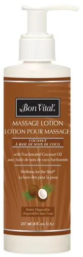 Vista 13 de Loción Bon Vital para masaje de coco, 1 galón, fórmula ligera con aceite de coco fraccionado puro, loción profesional para terapia, hidratante y sin
