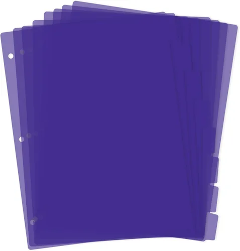 Vista 12 de Separadores de carpetas negros, separadores de plástico resistentes de 8 pestañas, separadores de carpetas con pestañas, juego de separadores
