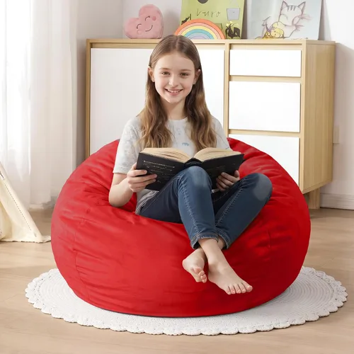Vista 87 de Sillón puff de 3 pies Sillón estilo puff grande de 3 pulgadas con relleno de espuma viscoelástica, sofá suave con funda de terciopelo holandés