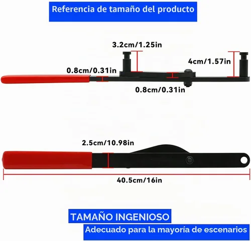 Vista 2 de Soporte Universal de Polea Portador de Árbol de Levas Bomba de Inyección Herramienta de Llave de Sujeción de Piñón de Leva Compatible con Audi