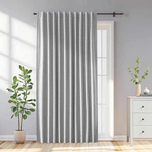 Vista 47 de Cortinas opacas para sala de estar, cortinas 100% opacas de 90 pulgadas de largo, juego de 2 paneles de 2 paneles, con aislamiento térmico, pestaña