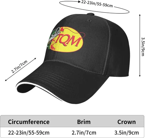 Vista 6 de Gorra Tqm Gorras Regida Del Pescado, Gorra De Fuerza, Gran Regalo Negro, Negro