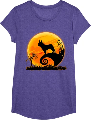 Vista 67 de Camiseta divertida de disfraz de Halloween para perro y luna de Bulldog francés, Negro, S