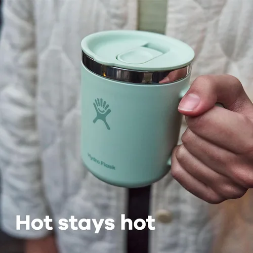 Vista 3 de Taza Hydro Flask - Taza de viaje reutilizable de acero inoxidable para té y café - Aislada al vacío, sin BPA, no tóxica, 12 onzas