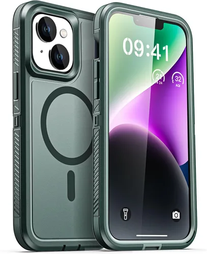 Vista 22 de AICase Funda para iPhone 13 Pro Max [compatible con Magsafe], protección magnética resistente contra caídas, cuerpo completo, a prueba de golpes, a