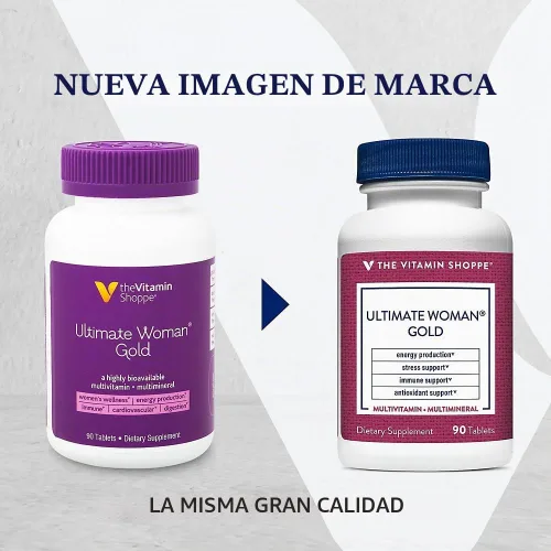 Vista 2 de The Vitamin Shoppe Brand Ultimate Woman's Gold Multivitamínico, 90 tabletas