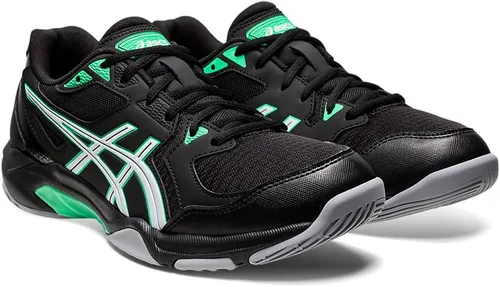 Vista 2 de ASICS Zapatos de voleibol Gel-Rocket 10 para hombre, Negro, M US Negro/New Leaf