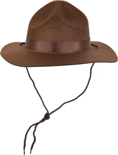 Vista 5 de Kangaroo Sombrero Mountie canadiense, Sombrero Park Ranger o sombrero Drill Sergeant café