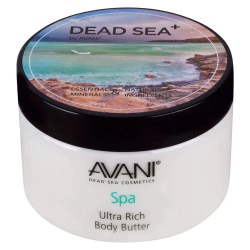 Vista 7 de Avani Mantequilla corporal ultra rica – Sal del Mar Muerto, aloe vera, vitamina E, karité, jojoba, girasol, aceite esencial de oliva – Mantequilla