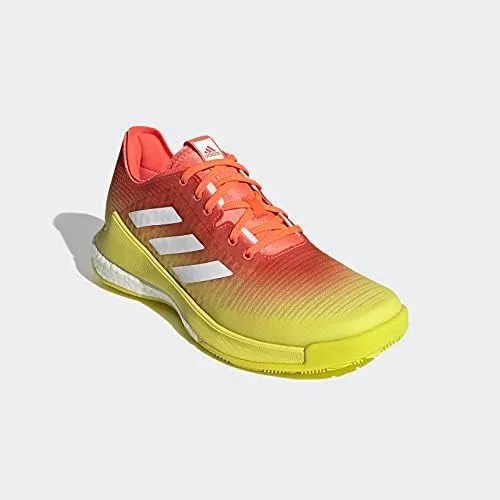 Vista 4 de adidas Crazyflight Cross Trainer para mujer, Cloud WhiteSilver MetallicVivid Re