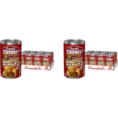 Vista 16 de Sopa Chunky de Campbell’s, sopa abundante de ternera y cebada, lata de 18.8 Oz