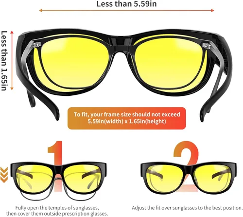 Vista 3 de GEGURI Gafas de sol ajustables para mujeres y hombres, gafas de sol de moda polarizadas 100% protección UV400