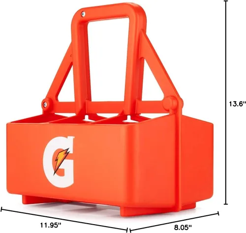 Vista 8 de Gatorade Soporte para botellas exprimible (capacidad para 6 botellas), naranja