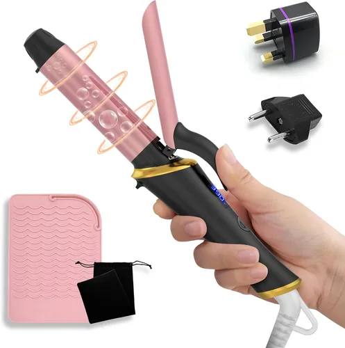 Vista 11 de Ukliss Mini rizador de 1/2 pulgada, rizador de barril pequeño de viaje para cabello corto y flequillo, calor rápido de 30 segundos, 5 ajustes