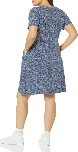 Vista 2 de Tienda Essentials - Vestido de manga casquillo para mujer, estilo cruzado falso