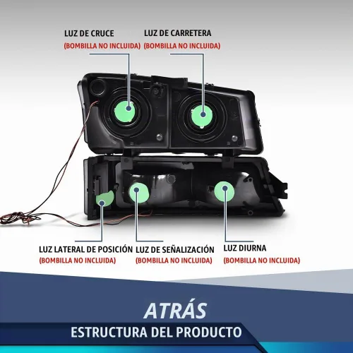 Vista 7 de PIT66 Conjunto de faros delanteros LED DRL compatible con Chevy Silverado 1500 2500 3500 HD 2003-2006, modelo compatible con Avalanche 1500 2500