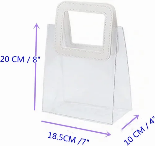 Vista 2 de LONG XIN SERIES 6 bolsas de regalo transparentes con mango de poliuretano