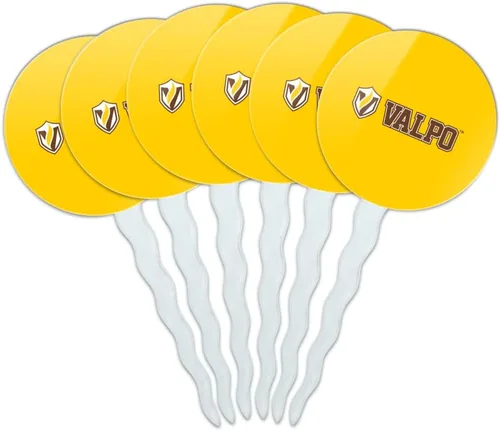 Vista 255 de Abilene Christian - Juego de 6 palillos para cupcakes con logotipo secundario