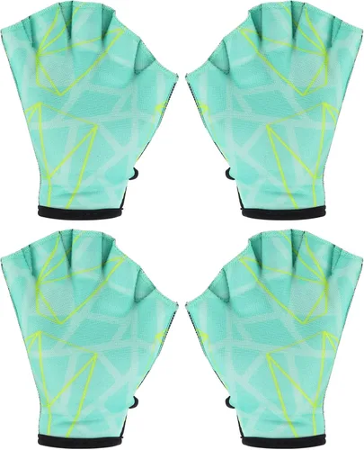 Vista 9 de PATIKIL Guantes acuáticos de natación guantes de natación con malla de impresión de resistencia al agua accesorios de entrenamiento para natación