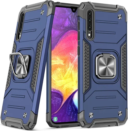 Vista 13 de Dionsibei Funda para Samsung Galaxy A50 A50S A30S, grado militar, soporte integrado con soporte de soporte, resistente, a prueba de golpes, funda