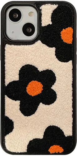 Vista 10 de Funda de briquetas linda y esponjosa para iPhone 14, 6.1 pulgadas (negro)